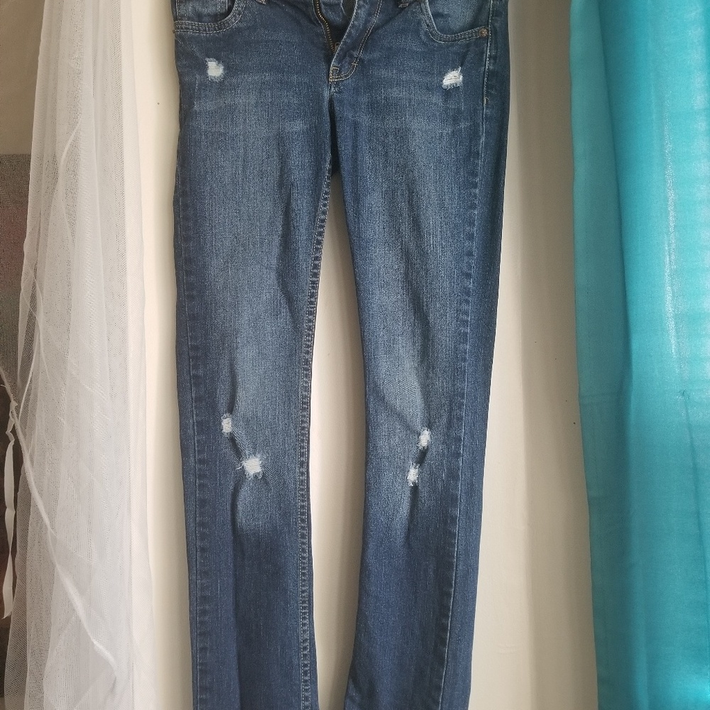 Girls sz 12 distressed jeans